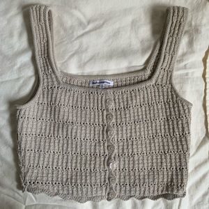 Crochet cotton Reformation crop tank top. Size small